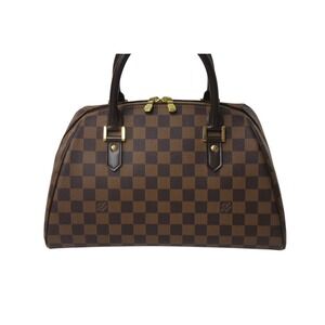 Louis Vuitton leather handbag canvas Rivera Damier